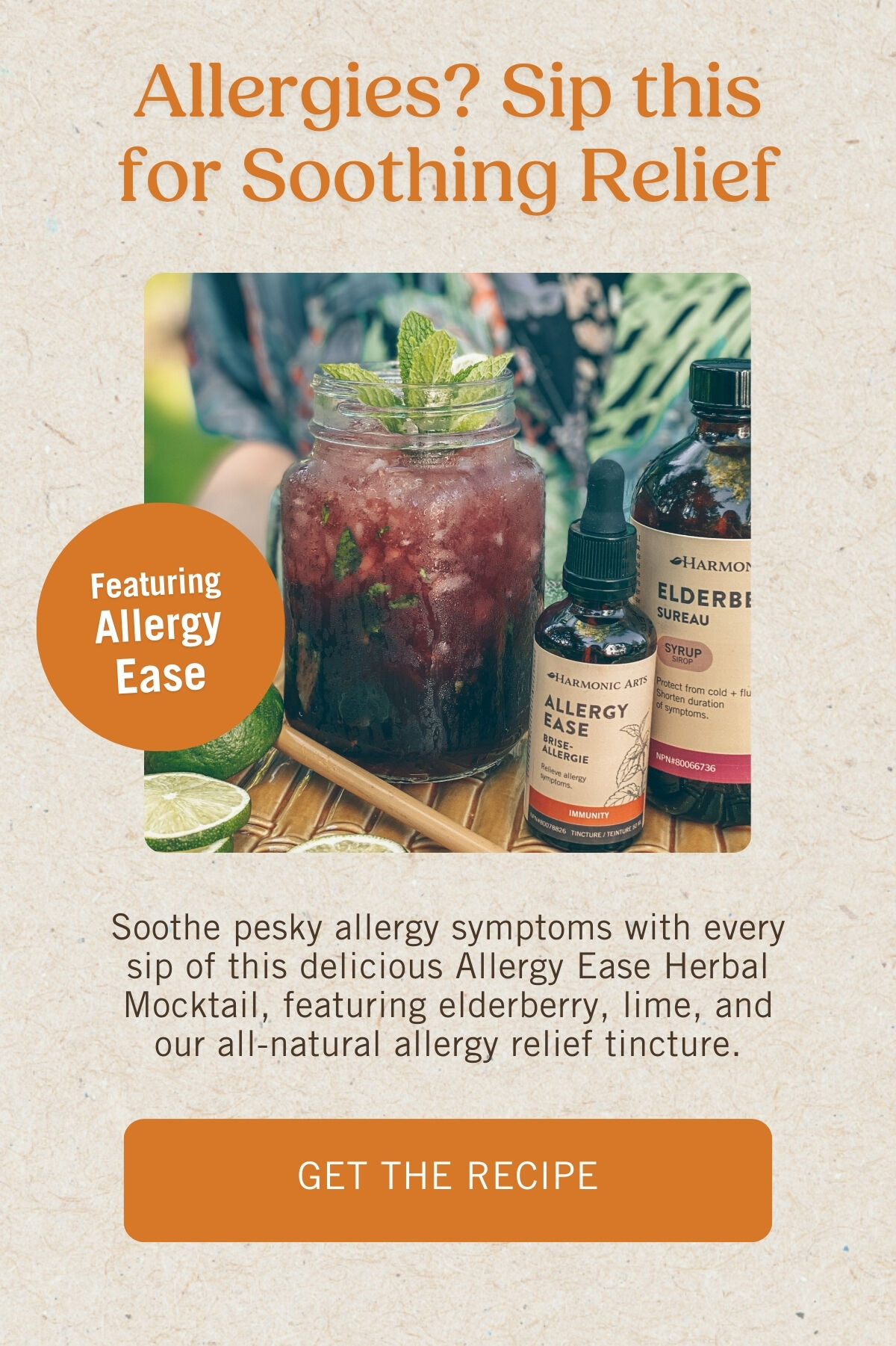 Sip to allergy relief with this refreshing mocktail🍋 Harmonic Arts